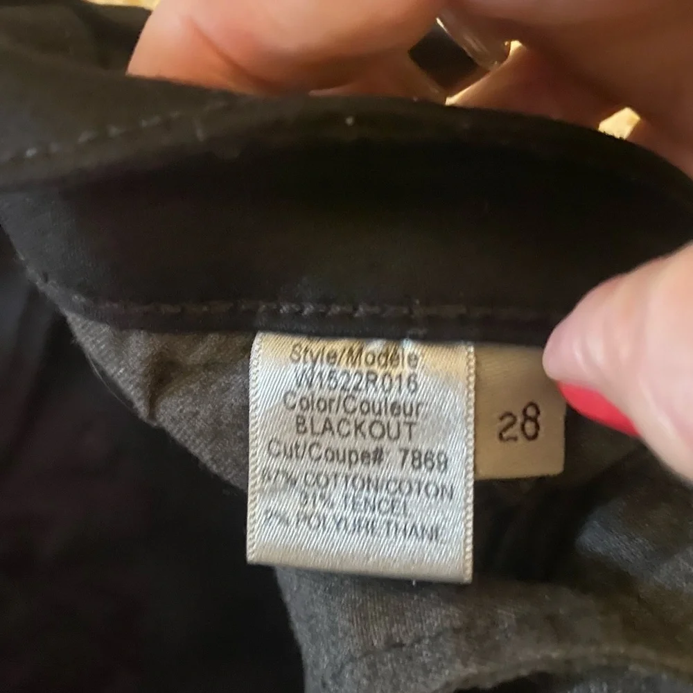 $228 Rag & Bone Zip Black Kensington Moto Jeans Size 28